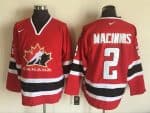 Canada #2 Al MacInnis Red Hockey Jersey