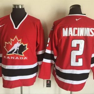 Canada #2 Al MacInnis Red Hockey Jersey