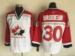 Canada #30 Martin Brodeur White Hockey Jersey