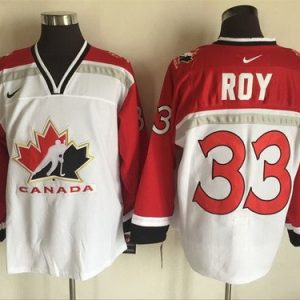 Canada #33 Patrick Roy White Hockey Jersey