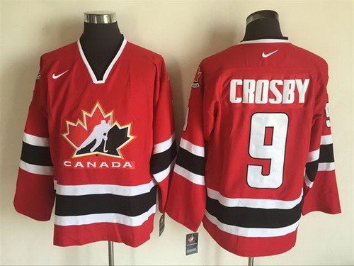 Canada #9 Sidney Crosby Red Hockey Jersey