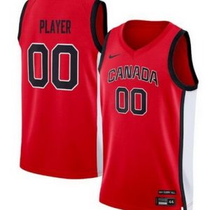 Canada Custom Red 2024 Heat Press Basketball Jersey