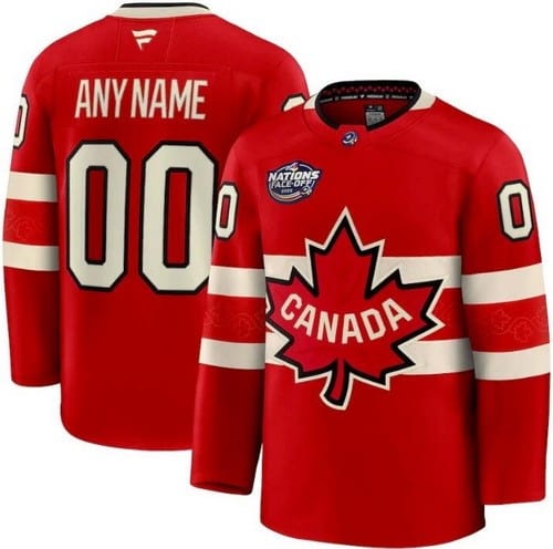 Canada Customized Red 2025 4 Nations Face Off Authentic Jersey