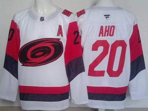 Carolina Hurricanes #20 Sebastian Aho White Authentic Jersey