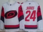 Carolina Hurricanes #24 Seth Jarvis White Authentic Jersey