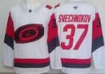 Carolina Hurricanes #37 Andrei Svechnikov White Authentic Jersey