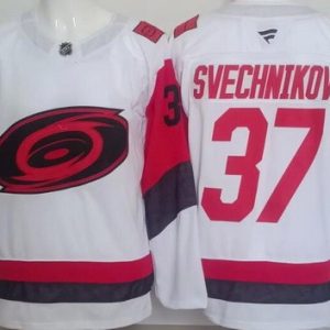 Carolina Hurricanes #37 Andrei Svechnikov White Authentic Jersey