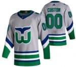 Carolina Hurricanes Customized Gray 2021 Reverse Retro Authentic Jersey