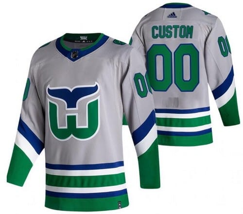 Carolina Hurricanes Customized Gray 2021 Reverse Retro Authentic Jersey