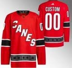 Carolina Hurricanes Customized Red 2022 Reverse Retro Authentic Jersey