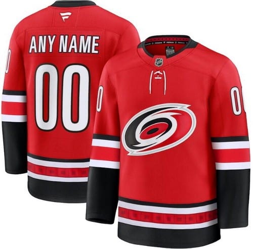 Carolina Hurricanes Customized Red Fanatics Authentic Jersey