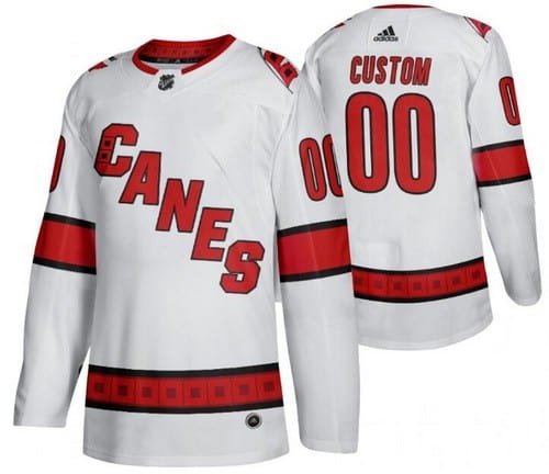 Carolina Hurricanes Customized White Alternate Authentic Jersey