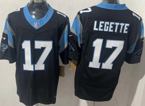 Carolina Panthers #17 Xavier Legette Limited Black FUSE Vapor Jersey