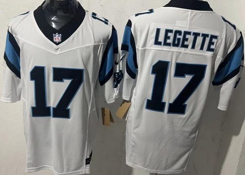 Carolina Panthers #17 Xavier Legette Limited White FUSE Vapor Jersey