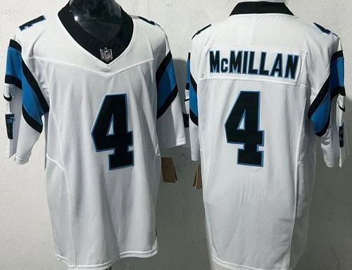 Carolina Panthers #4 Tetairoa McMillan Limited White FUSE Vapor Jersey