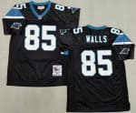 Carolina Panthers #85 Wesley Walls Black 1996 Throwback Jersey