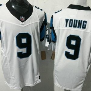 Carolina Panthers #9 Bryce Young Limited White FUSE Vapor Jersey