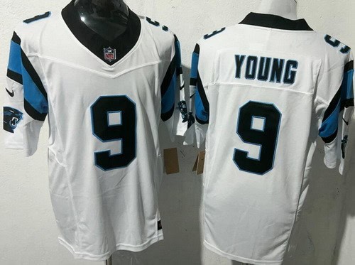 Carolina Panthers #9 Bryce Young Limited White FUSE Vapor Jersey
