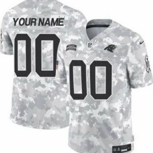Carolina Panthers Customized Limited Arctic Camo 2024 Salute to Service Jersey