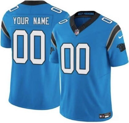Carolina Panthers Customized Limited Blue FUSE Vapor Jersey