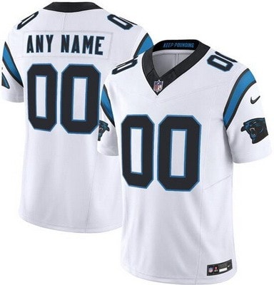 Carolina Panthers Customized Limited White FUSE Vapor Jersey