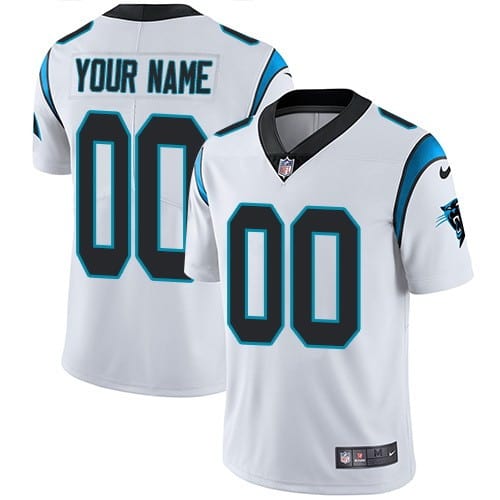Carolina Panthers Customized Limited White Vapor Untouchable Jersey