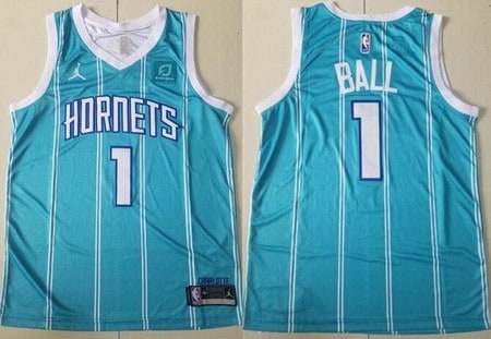 Charlotte Hornets #1 Lamelo Ball Blue Icon Sponsor Swingman Jersey