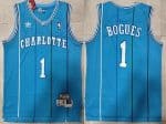 Charlotte Hornets #1 Tyrone Bogues Blue Hollywood Classic Swingman Jersey