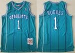 Charlotte Hornets #1 Tyrone Bogues Green 1992 Throwback Swingman Jersey