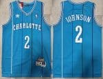 Charlotte Hornets #2 Larry Johnson Blue Hollywood Classic Swingman Jersey