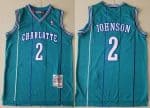 Charlotte Hornets #2 Larry Johnson Green 1992 Hollywood Classic Swingman Jersey