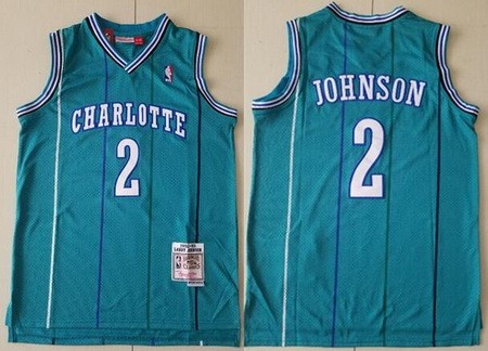 Charlotte Hornets #2 Larry Johnson Green 1992 Hollywood Classic Swingman Jersey