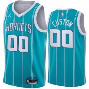Charlotte Hornets Custom Green 2021 Icon Hot Press Jersey