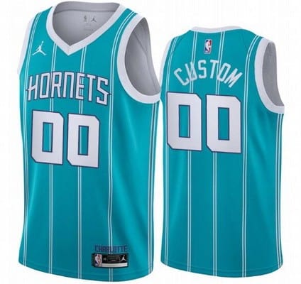 Charlotte Hornets Custom Green 2021 Icon Hot Press Jersey