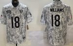 Chicago Bears #18 Caleb Williams Limited Arctic Camo 2024 Salute to Service Jersey