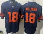 Chicago Bears #18 Caleb Williams Limited Navy Alternate FUSE Vapor Jersey