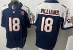 Chicago Bears #18 Caleb Williams Limited Navy Illinois 51 Patch FUSE Vapor Jersey