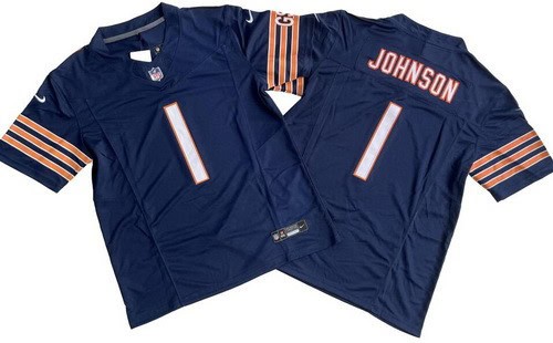 Chicago Bears #1 Jaylon Johnson Limited Navy FUSE Vapor Jersey