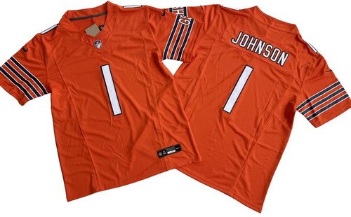 Chicago Bears #1 Jaylon Johnson Limited Orange FUSE Vapor Jersey