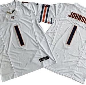 Chicago Bears #1 Jaylon Johnson Limited White FUSE Vapor Jersey