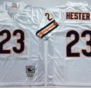 Chicago Bears #23 Devin Hester White 1985 Throwback Jersey