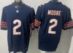 Chicago Bears #2 DJ Moore Limited Navy FUSE Vapor Jersey
