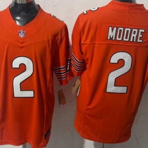 Chicago Bears #2 DJ Moore Limited Orange FUSE Vapor Jersey