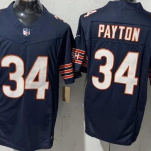 Chicago Bears #34 Walter Payton Limited Navy FUSE Vapor Jersey