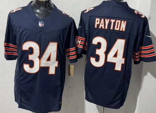 Chicago Bears #34 Walter Payton Limited Navy FUSE Vapor Jersey