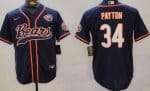 Chicago Bears #34 Walter Payton Limited Navy Throwback Baseball Jersey