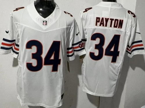 Chicago Bears #34 Walter Payton Limited White FUSE Vapor Jersey