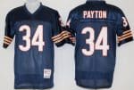 Chicago Bears #34 Walter Payton Navy Throwback Jersey
