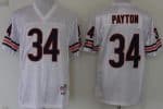 Chicago Bears #34 Walter Payton White 1985 Throwback Jersey