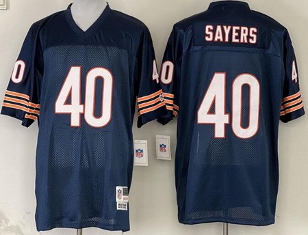 Chicago Bears #40 Gale Sayers Navy 1985 Throwback Jersey